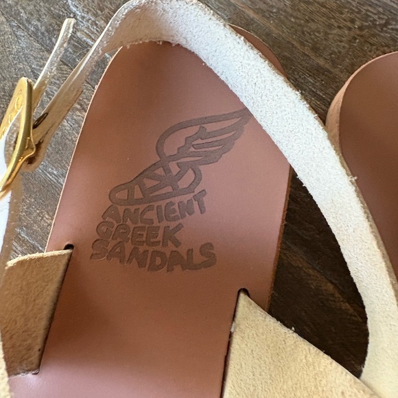 Ancient Greek Clio Strap Sandals White Leather - Picture 4 of 8